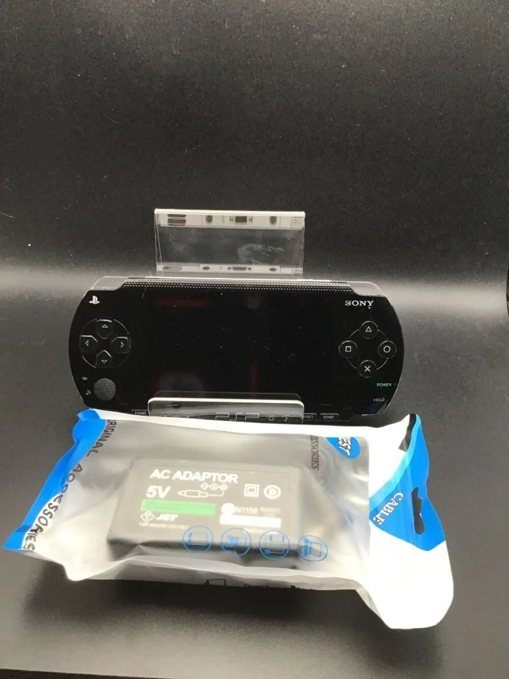 Sony PSP-1000 Piano Black Console New Charger New Battery Cover Region Free US